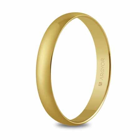 Alianza oro amarillo 18k  Brillo